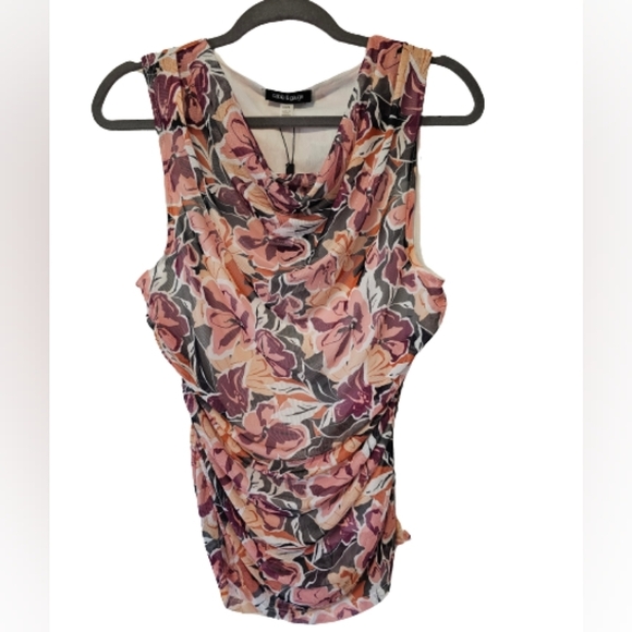 Cable & Gauge Side Cinch Sleeveless Blouse Women's Size Large NWT - Picture 1 of 10